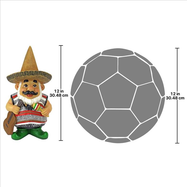 Design Toscano Pancho the Mariachi Garden Gnome Statue - QM16034