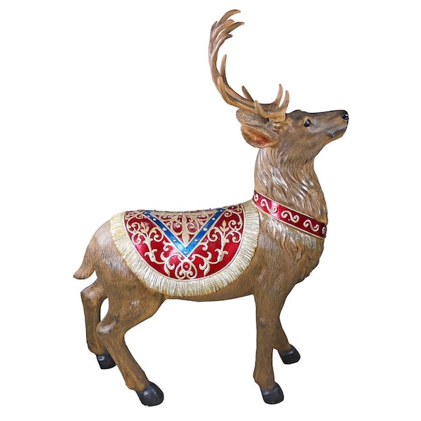 Design Toscano Santa's North Pole Illuminated Reindeer Holiday Statue - DB1410