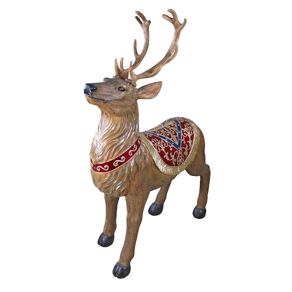 Design Toscano Santa's North Pole Illuminated Reindeer Holiday Statue - DB1410