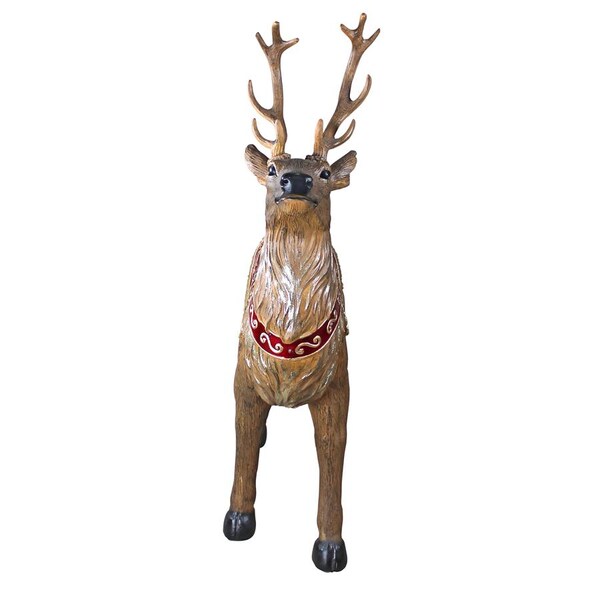 Design Toscano Santa's North Pole Illuminated Reindeer Holiday Statue - DB1410