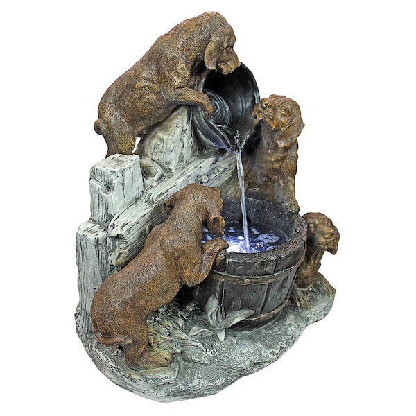Design Toscano Puppy Pail Pour Garden Fountain - SH382614