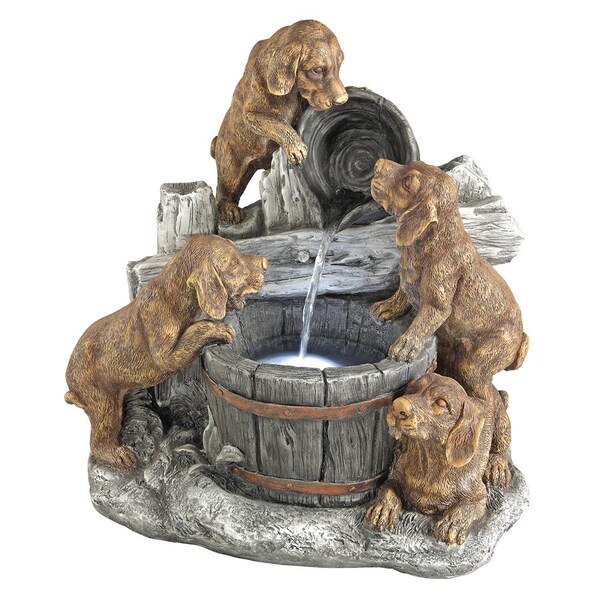 Design Toscano Puppy Pail Pour Garden Fountain - SH382614