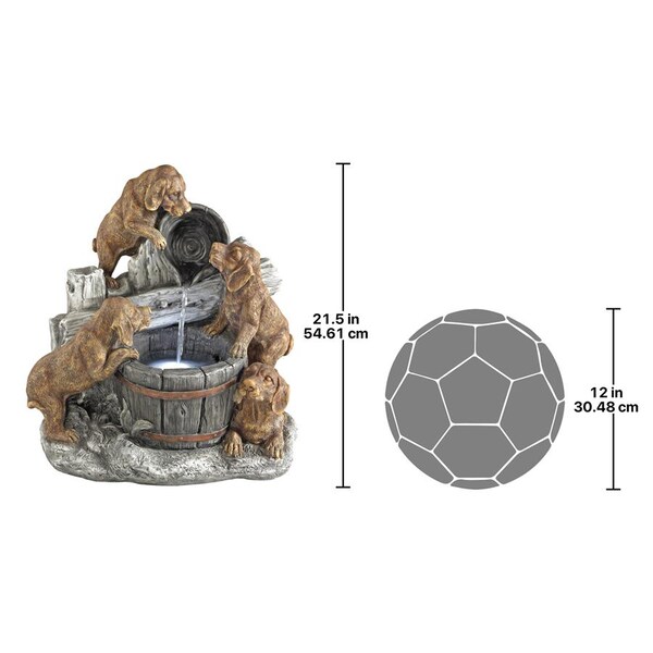 Design Toscano Puppy Pail Pour Garden Fountain - SH382614