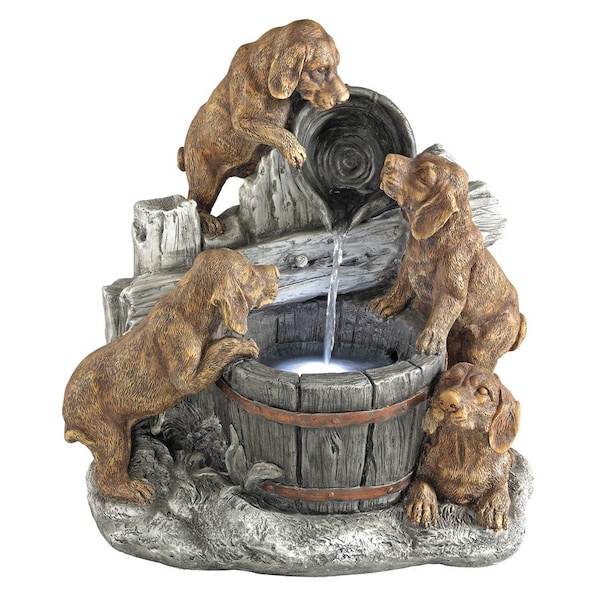 Design Toscano Puppy Pail Pour Garden Fountain - SH382614
