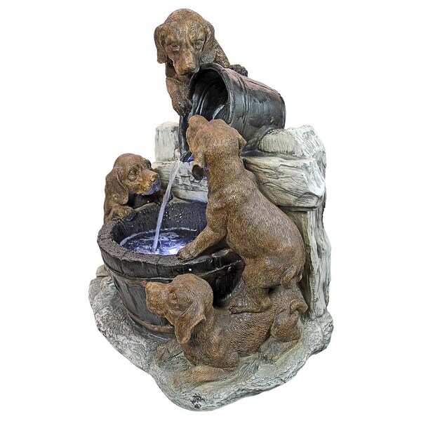 Design Toscano Puppy Pail Pour Garden Fountain - SH382614