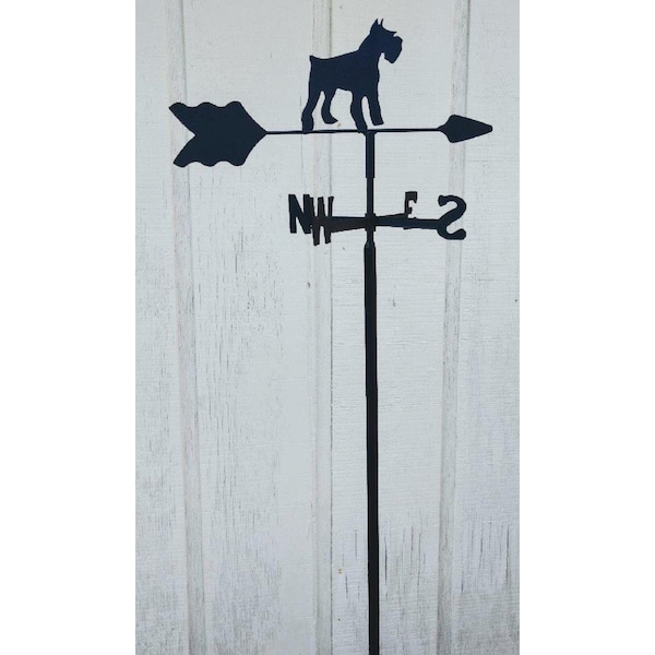 The Lazy Scroll Schnauzer Garden Mount Weathervane - TH330984