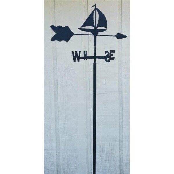 The Lazy Scroll The Lazy Scroll sailin Sailboat Garden Mount Weathervane - SAILIN