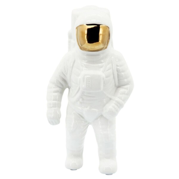 Sagebrook Home 11 in. Astronaut Statuette, White - 15828-02
