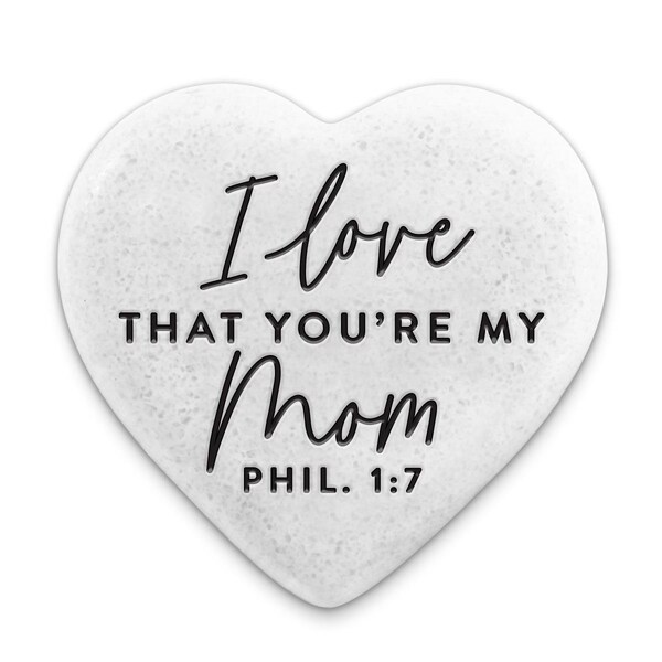Dicksons 2.25 x 0.5 in. Stone Love That You Are My Mom Scripture, White - One Size - 40750