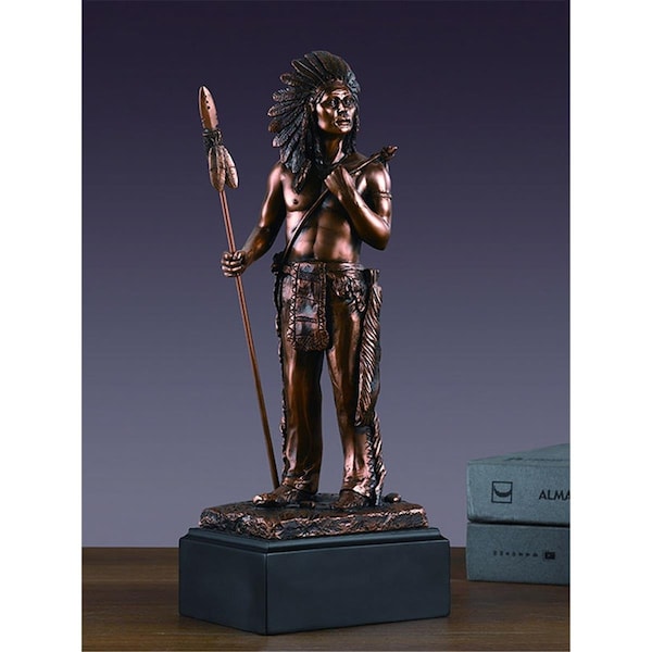 Marian Imports Indian Man Sculpture 4.5 x 12 in. - 54060