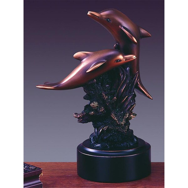 Dwellingdesigns Dolphin Sculpture - 5 x 6.5 in. - Blue - DW3078146