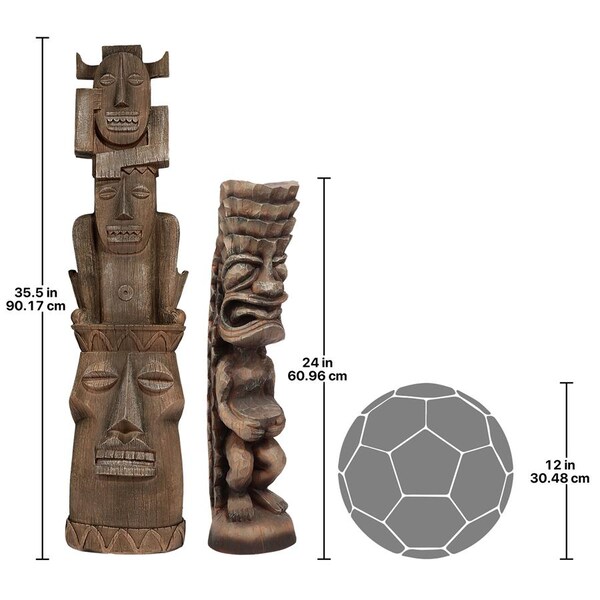 Design Toscano Tiki Gods Statue: Set of Gods of the Three Pleasures & Luau - NG931189