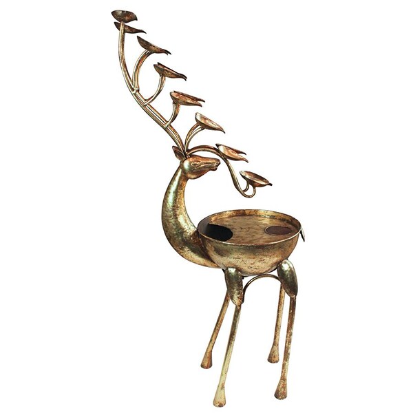 Design Toscano Deer Antler Falls Cascading Metal Sculptural Fountain - FU80103