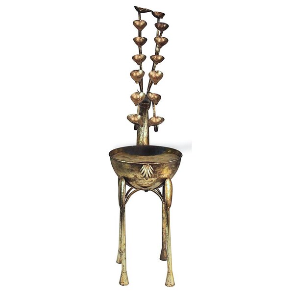 Design Toscano Deer Antler Falls Cascading Metal Sculptural Fountain - FU80103