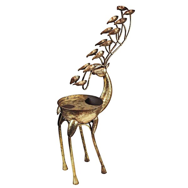 Design Toscano Deer Antler Falls Cascading Metal Sculptural Fountain - FU80103