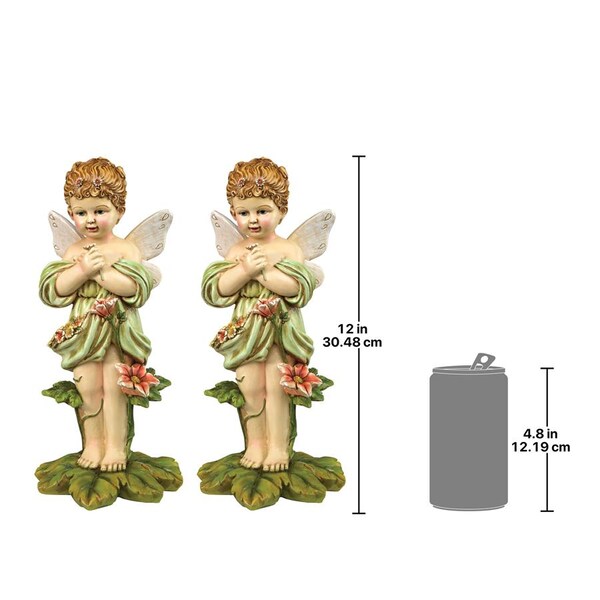 Design Toscano Gertie, the English Flower Fairy Statue: Set of Two - QM914015