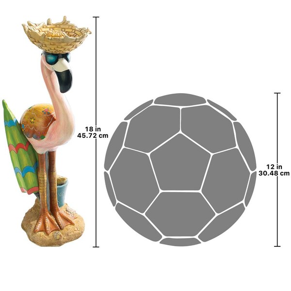 Design Toscano Luau Larry the Flamingo Pink Flamingo Garden Statue - HF616576