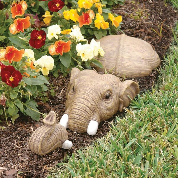 Design Toscano In For a Swim Elephant Lawn Sculpture - NG34904