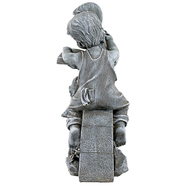 Design Toscano Nature's Scholars Reading Children Garden Statue - QL299435