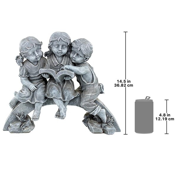 Design Toscano Nature's Scholars Reading Children Garden Statue - QL299435