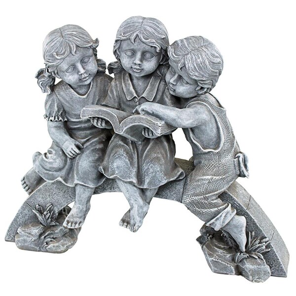 Design Toscano Nature's Scholars Reading Children Garden Statue - QL299435