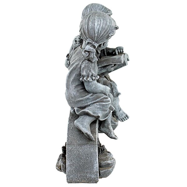 Design Toscano Nature's Scholars Reading Children Garden Statue - QL299435