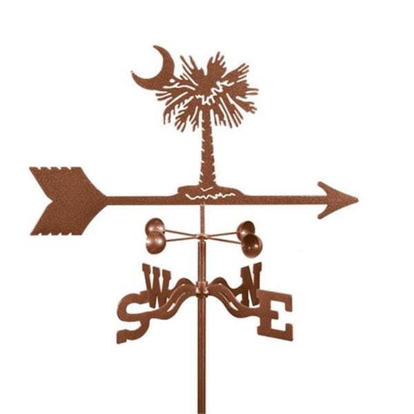 Ez Vane EZ Vane EZ1903-PT Palmetto Weathervane with Post Mount - EZ1903-PT