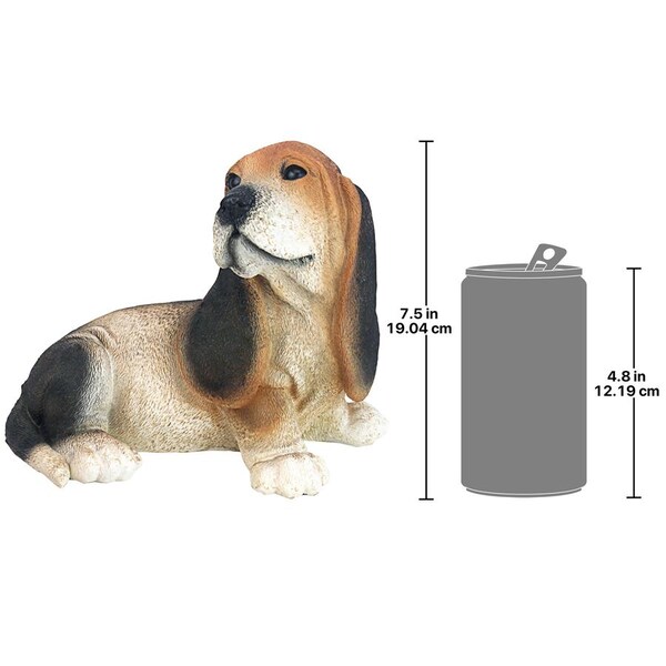 Design Toscano Black & Brown Basset Puppy Dog Statue - CF3298