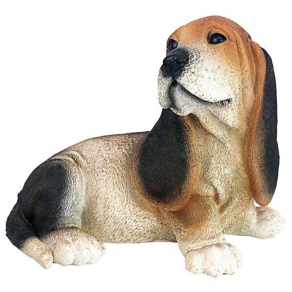 Design Toscano Black & Brown Basset Puppy Dog Statue - CF3298