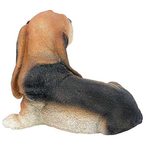 Design Toscano Black & Brown Basset Puppy Dog Statue - CF3298