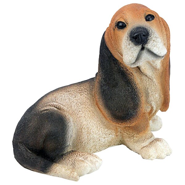 Design Toscano Black & Brown Basset Puppy Dog Statue - CF3298