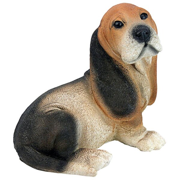 Design Toscano Black & Brown Basset Puppy Dog Statue - CF3298