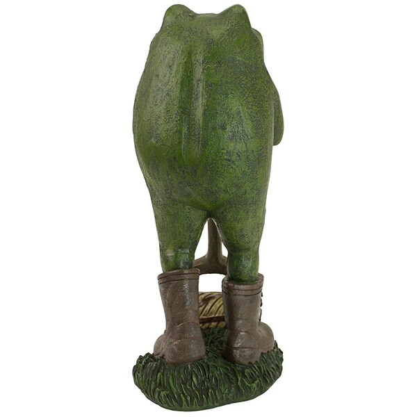 Design Toscano Moses the Garden Toad Lawn Mower Frog Statue - AL18624