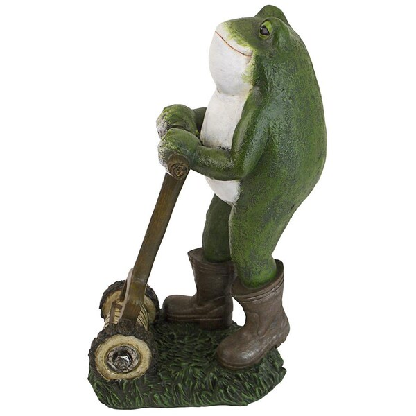 Design Toscano Moses the Garden Toad Lawn Mower Frog Statue - AL18624