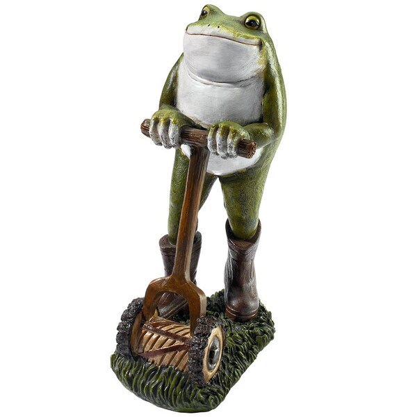 Design Toscano Moses the Garden Toad Lawn Mower Frog Statue - AL18624