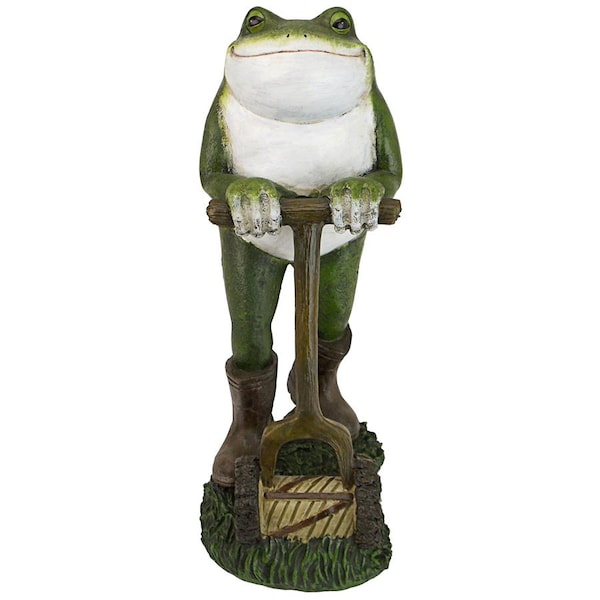 Design Toscano Moses the Garden Toad Lawn Mower Frog Statue - AL18624