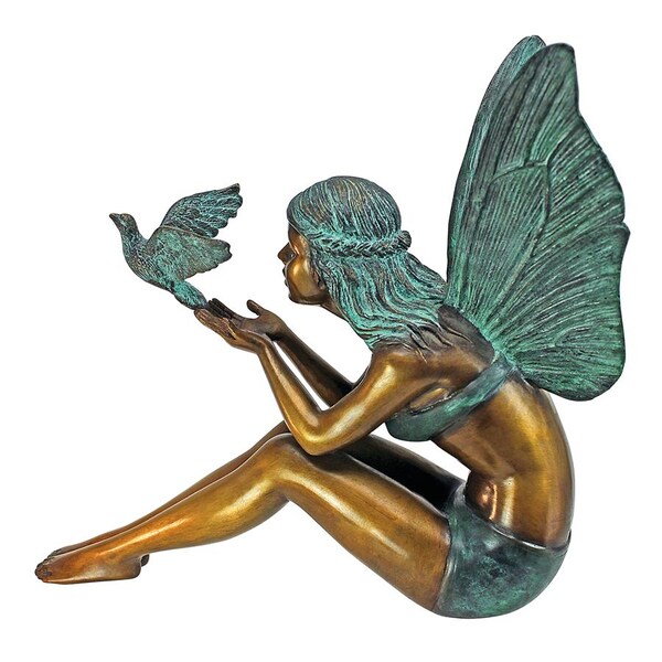 Design Toscano Bird Fairy Cast Bronze Garden Statue: Small - MP9222