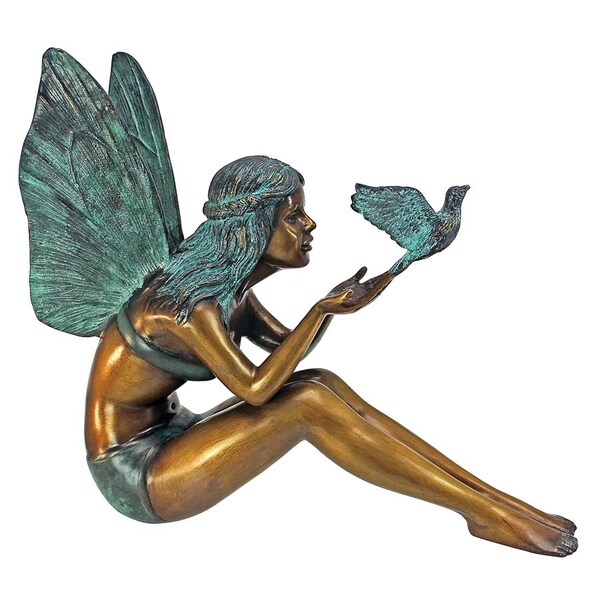 Design Toscano Bird Fairy Cast Bronze Garden Statue: Small - MP9222