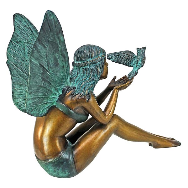 Design Toscano Bird Fairy Cast Bronze Garden Statue: Small - MP9222