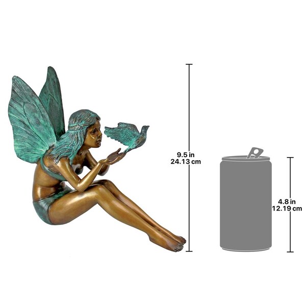 Design Toscano Bird Fairy Cast Bronze Garden Statue: Small - MP9222