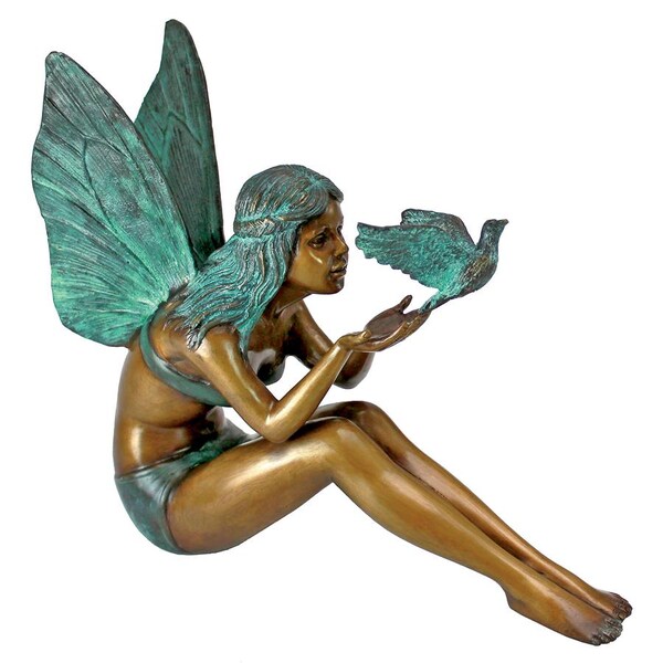 Design Toscano Bird Fairy Cast Bronze Garden Statue: Small - MP9222