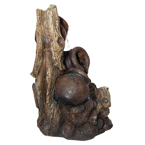 Design Toscano Primavera della Vita Cascading Waterfall Illuminated Tabletop Fountain - QN170018