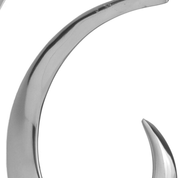 Homeroots 4 x 12 x 18 in. Buffed & Black Oleada Wave Sculpture - 354626
