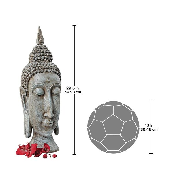 Design Toscano Sukhothai Buddha Asian Garden Sculptural Bust - NY513702