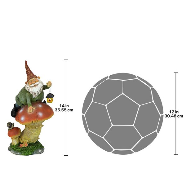 Design Toscano Tesla with the Lamp Garden Gnome Statue - QM211331
