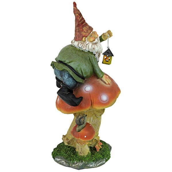 Design Toscano Tesla with the Lamp Garden Gnome Statue - QM211331