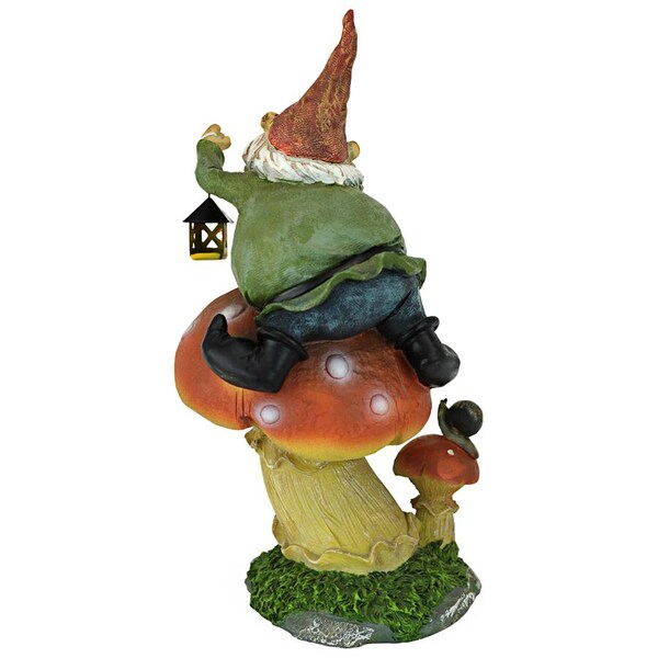 Design Toscano Tesla with the Lamp Garden Gnome Statue - QM211331