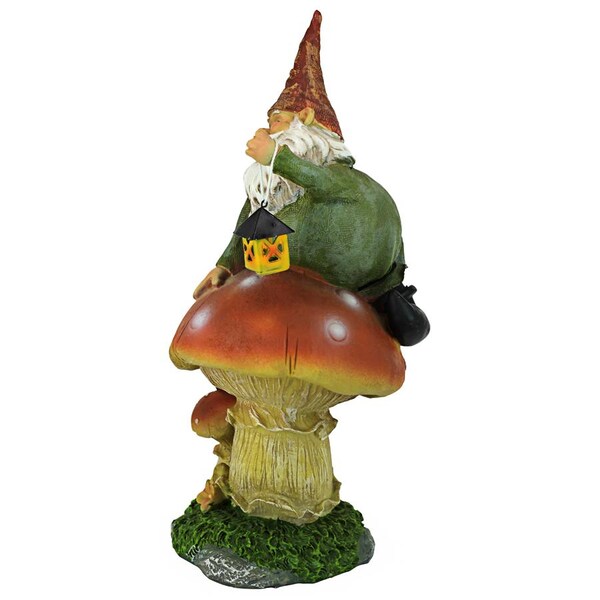 Design Toscano Tesla with the Lamp Garden Gnome Statue - QM211331