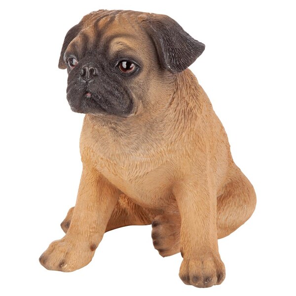 Design Toscano Pug Puppy Partner Collectible Dog Statue - JQ7857
