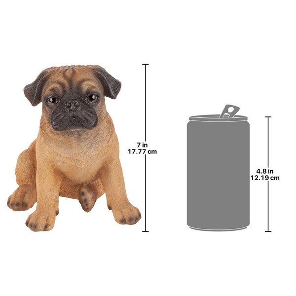 Design Toscano Pug Puppy Partner Collectible Dog Statue - JQ7857